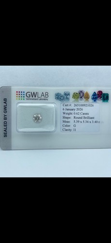 Natural diamond ct round - natural, 0.62