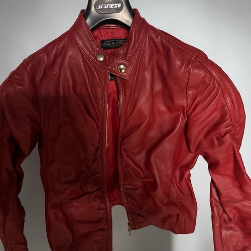 Giacca pelle rossa vera - giacca,