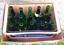 Bottiglie vetro verde scuro - bottiglie,