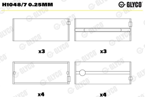 Cuscinetto albero motore - , glyco