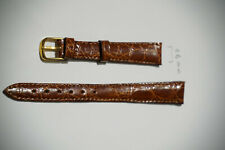 Cinturino vintage Pierre Bonnet pelle di coccodrillo 14 mm con fibbia in oro