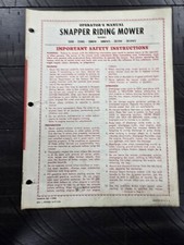 Snapper Motofalciatrice Serie Comet 2550 2880W 2810W Manuale Operatore Ricambi