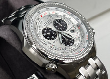 OROLOGIO PERPETUO CITIZEN ECO-DRIVE BL5400-52A DA UOMO CRONOGRAFO QUADRANTE ARGENTO *NUOVO CON SCATOLA*