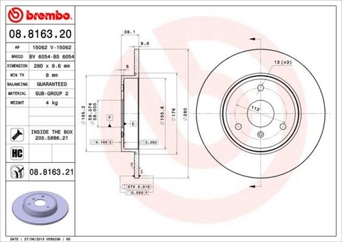 Coppia dischi freno brembo - coppia,