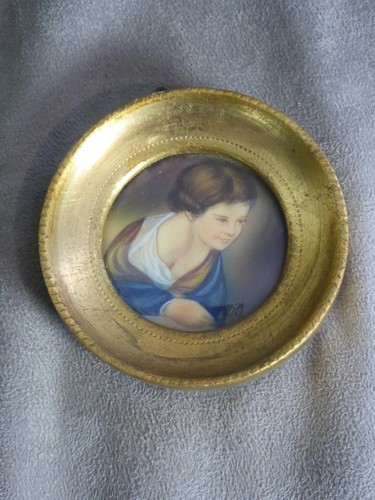 Miniature peinte encadrée - miniature,