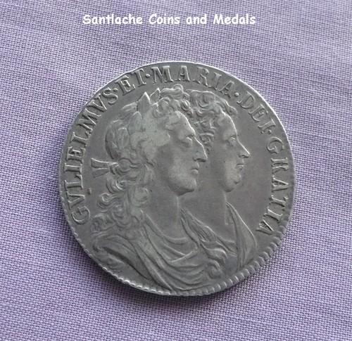 Mezza corona argento 1689 - corona,
