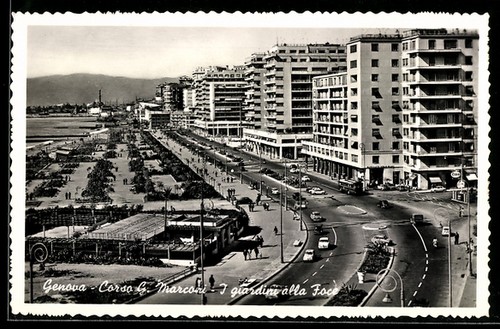 Cartolina genova corso g - genova,,