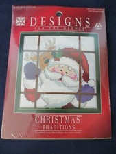 Santa Peeking Christmas Cross