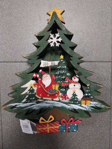 Albero natale legno con - legno,