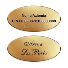 Targhe ovali in acrilico