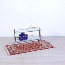 Coffee table vintage Tavolino design anni 50 60 in ferro con doppio piano vetro
