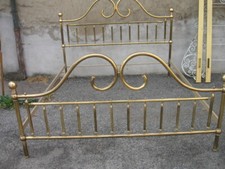 LETTO OTTONE MATRIMONIALE GROSSO SPESSORE - RICCIOLI E GROSSI POMOLI 1960 EMILIA