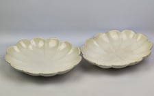 Vicentini Del Giglio rara Coppia Vassoio Piatto Centrotavola Ceramica Terraglia