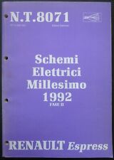 RENAULT ESPRESS manuale originale officina schemi elettrici modelli fino a 1992