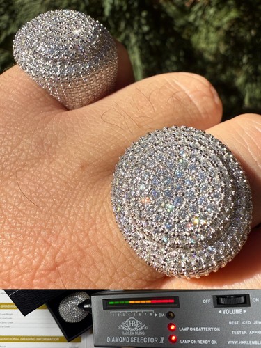 Anello uomo moissanite enorme - anello,