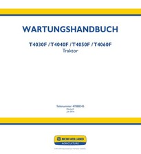NEW HOLLAND T4030F T4040F T4050F T4060F MANUALE RIPARAZIONE TRATTORE