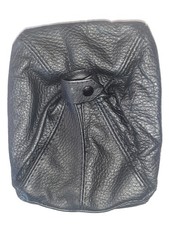 Cuffia cambio in pelle nera