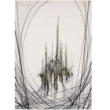 Litografia di Sinisca Stampa Originale Arte Collezionismo Design 48x68cm