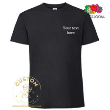 T-shirt ricamata frutto del telaio 100% cotone - personalizzata con il tuo testo, nome