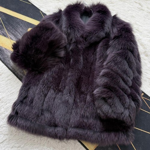 Cappotto pelliccia volpe viola