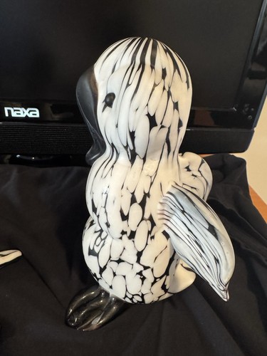 C60s murano glass bird - bird, attr