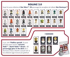 Collezione Extended 24 Star Wars Rollinz 2.0 2018 + 5 Glow + 2 Dorati Esselunga