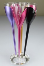 Moet & Chandon Champagne "Flower Rosè" Set N°4 Bicchieri Made in France 1990s