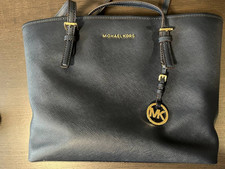 Michael Kors Borsa Tote Donna Jet Set Travel Navy Blue in pelle Saffiano