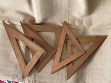 SQUADRE IN LEGNO PER LAVORI E MISURAZIONI VINTAGE D'EPOCA