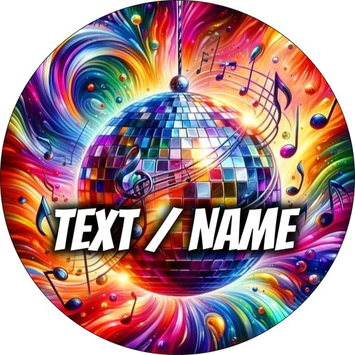 Cake topper musica discoteca - cake,