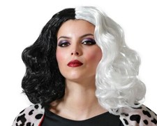 Parrucca lunga ondulata Nera