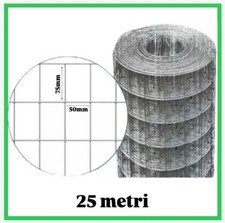 Rete per Recinzione Elettrosaldata Zincata Metallica h 100 120 150 200 Giardino