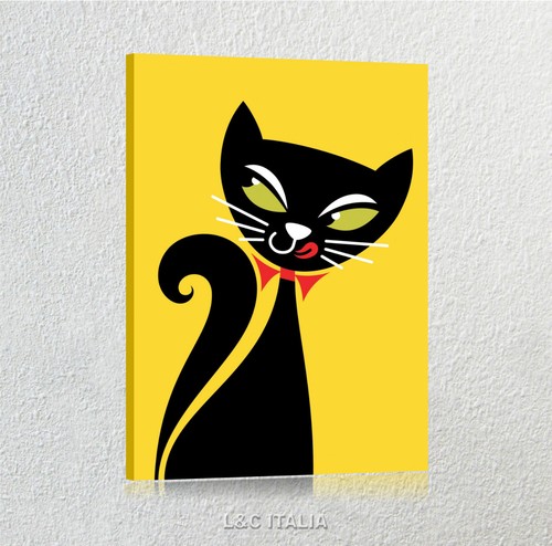 Gatto quadro moderno quadri - gatto,