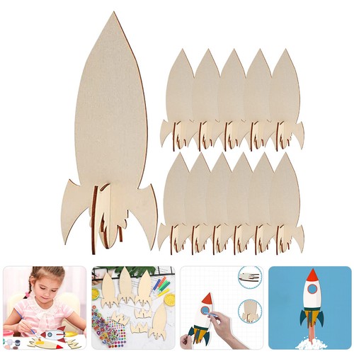 Set mini razzi in legno - , 1