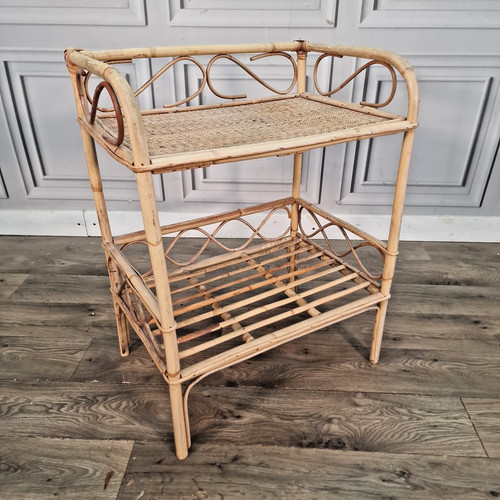 Scaffale vintage rattan - vintage,
