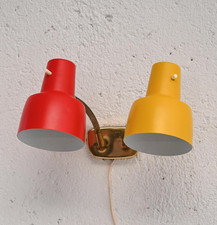 MidCentury Applique anni '60 bicolore in metallo, design scandinavo vintage, 60s