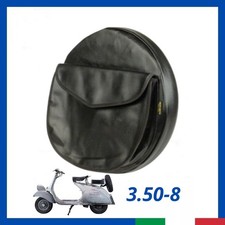 Copriruota 3.50-8 con Tasca per PIAGGIO VESPA 98 125 Ecopelle Nero