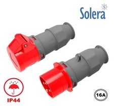 SET SPINA + PRESA MOBILE CEE 4 POLI USO INDUSTRIALE TRIFASE 380V 16A 3P+T SOLERA