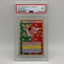 CARTA POKÉMON SPEAROW TOPSUN JAP - GREEN BACK (1997) - PSA 9 - (POP 19) RARA