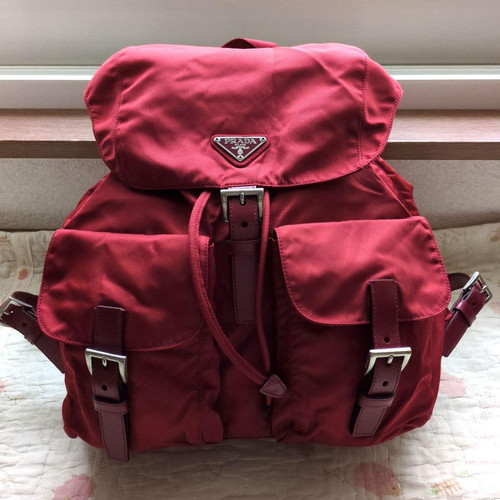 Zaino prada nylon rosso - zaino,