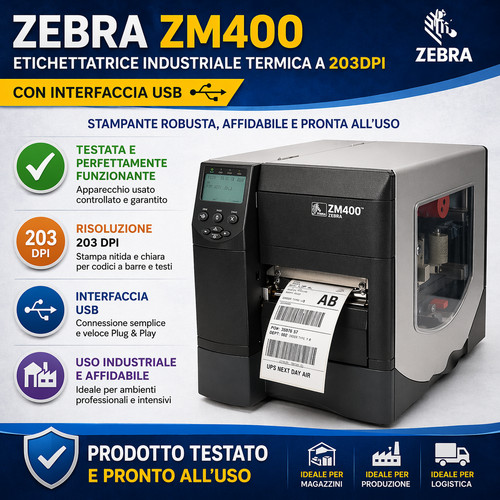Zebra zm400 - zebra, ✅