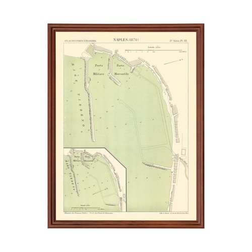 Vecchia mappa napoli 1870 - vecchia,