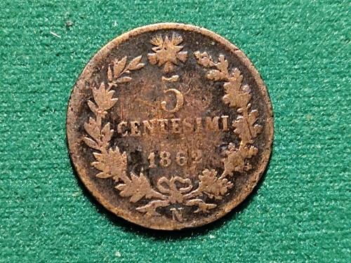 Moneta centesimi 1862 - 5,
