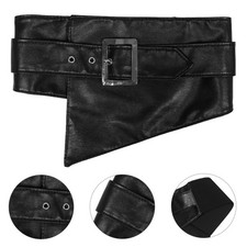  Cintura in similpelle, ampia e morbida, elastica, per ragazze e donne, elegante