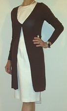 TWIN-SET SIMONA BARBIERI cardigan coatigan LUNGO taglia S (nuovo con etichette 123 euro)