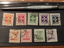 1934  COLONIE EGEO RODI SEGNATASSE SERIE COMPLETA 9v - USATO 