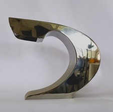 Lampada-Scultura Anni 70 Prototipo in acciaio su disegno di  Edmondo Cirillo 