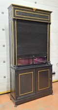 ANTICO MOBILE VETRINA CASSAFORTE SERRANDA CREDENZA BUFFET FERRO VETRO 1800 EPOCA