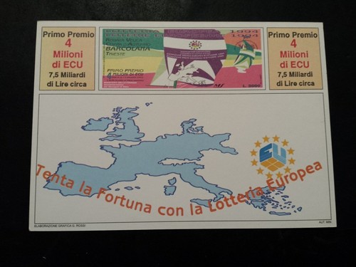 Cartolina lotteria europea - cartolina,