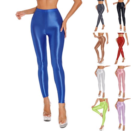 Leggings wet look raso - look,